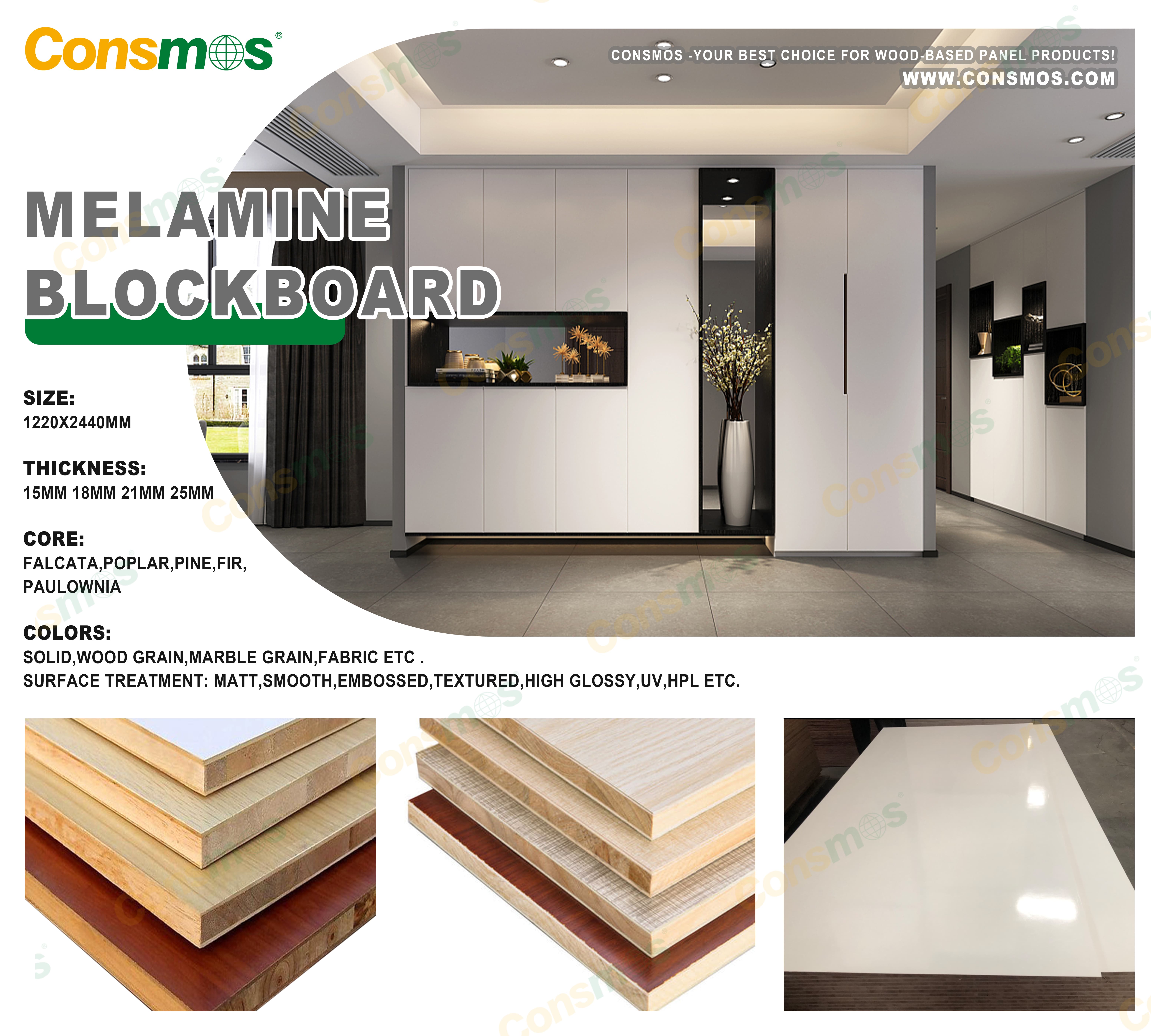 Triamine paper joinery board