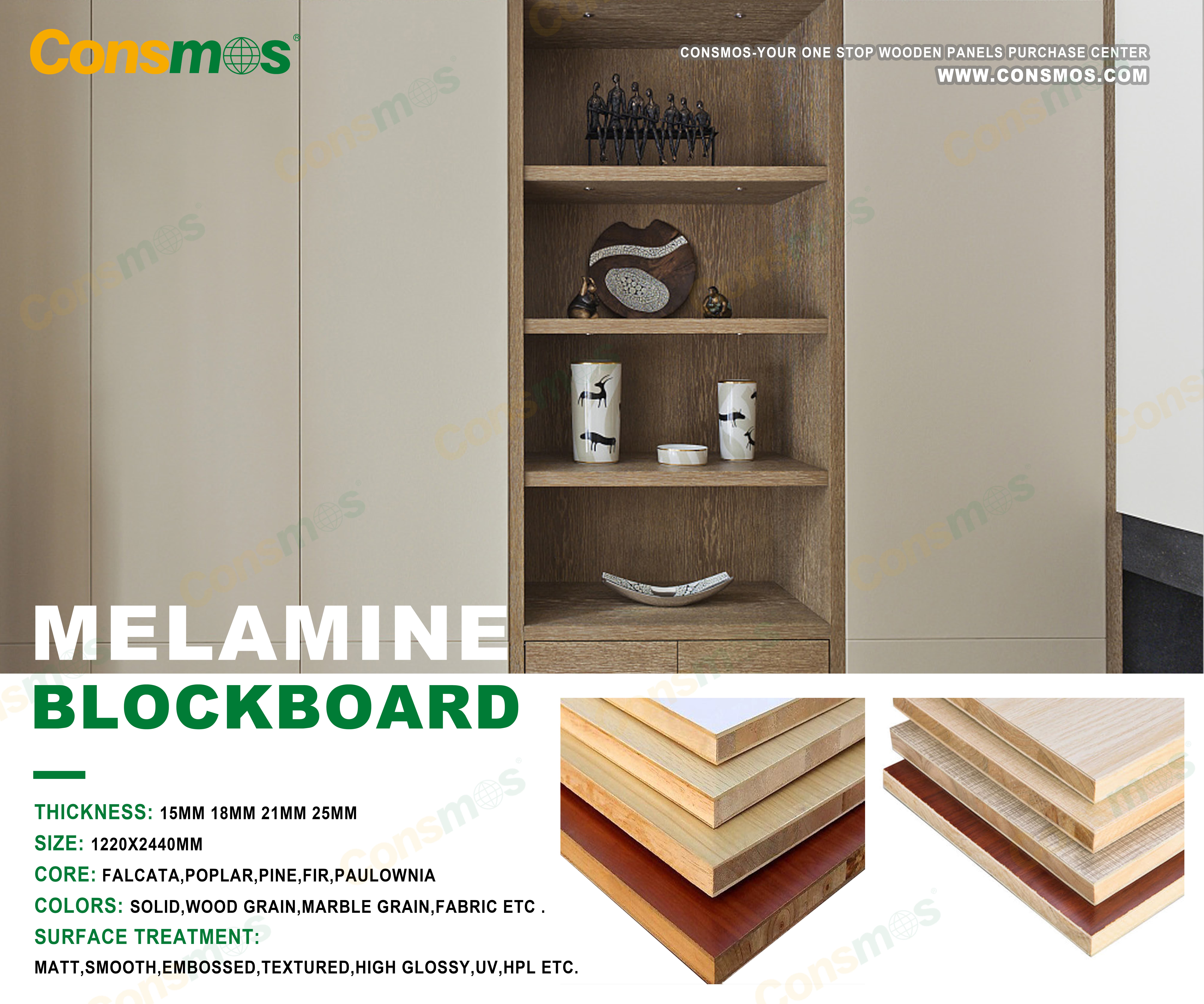 Triamine paper joinery board